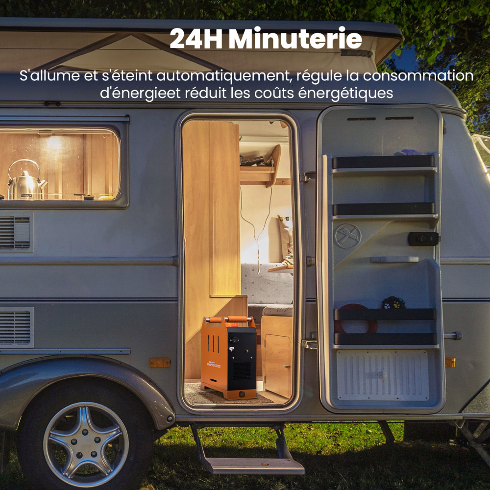 Chauffe-air diesel de 1-5KW avec commande mobile pour camping-cars, pour caravanes, pour remorques de voyage